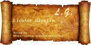 Lichter Gizella névjegykártya
